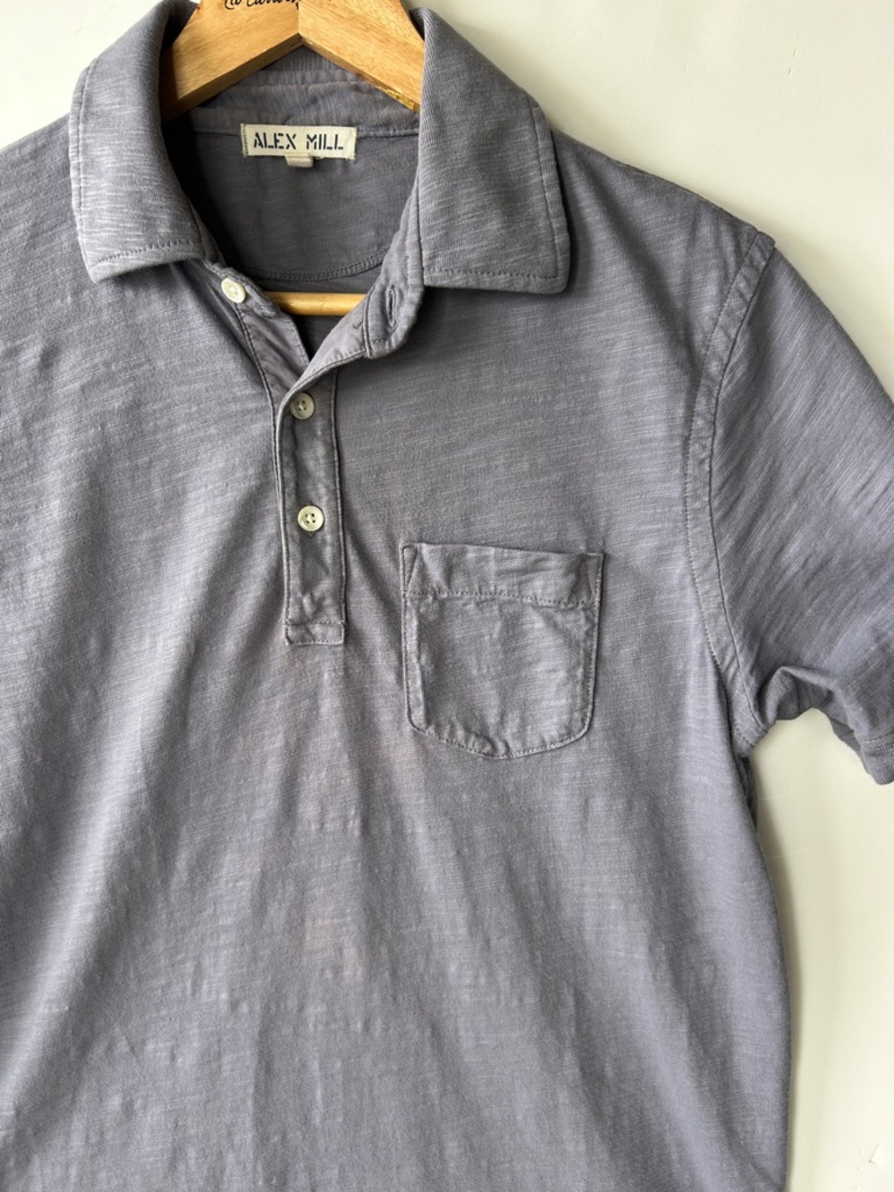 Alex Mill Men’s Lavender Gray Polo size XS